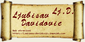 Ljubisav Davidović vizit kartica